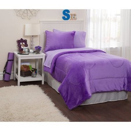 Violet Royal Plush& Sherpa Bedding Comforter Set, Home, Hotel, Drom Winter Bedding Essential