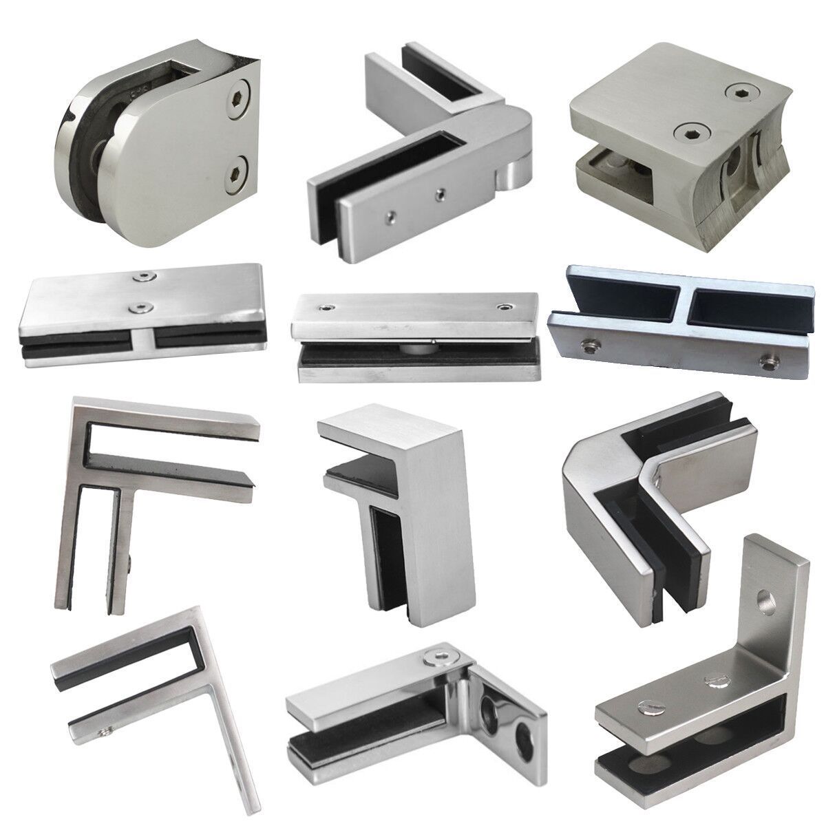 Stainless Clip Corner 90 Degree Balustrade Railing Glass Clamp