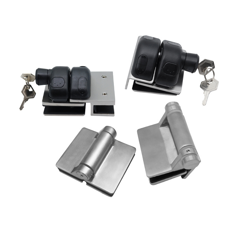 ZD Stainless Steel Glass Gate  Hinge Lock Door Latch For Frameless Glass Railing Pool Fencing