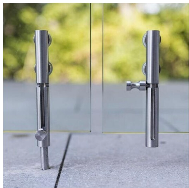 ZD Stainless Steel Floor Lock Glass Door Stopper For Frameless Glass Railing Glass Pool Fencing Latch