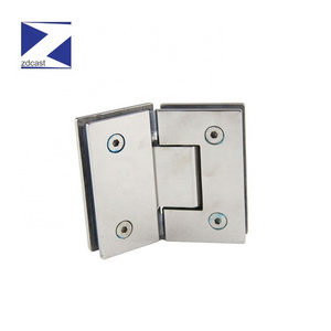 ZD Brass Nickel Frameless Shower 180 Degree Glass To Door Shower Hinge