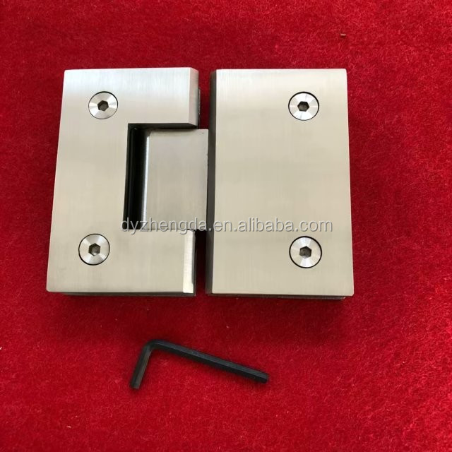 China ZD Brass Nickel Frameless Shower 180 Degree Glass To Door Shower Hinge