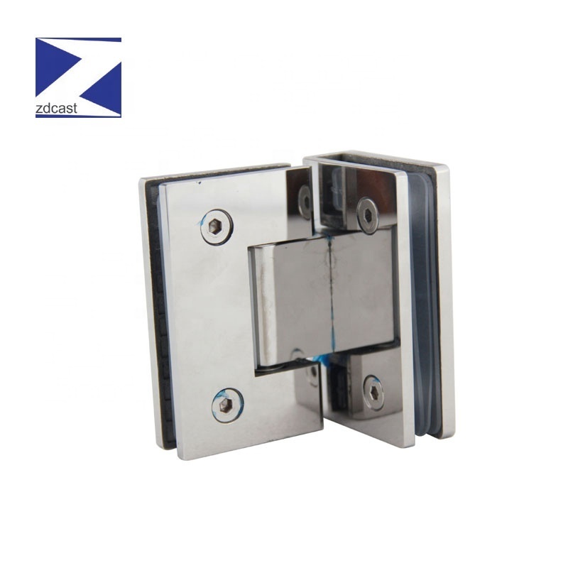 High Quality ZD Brass Nickel Frameless Shower 180 Degree Glass To Door Shower Hinge