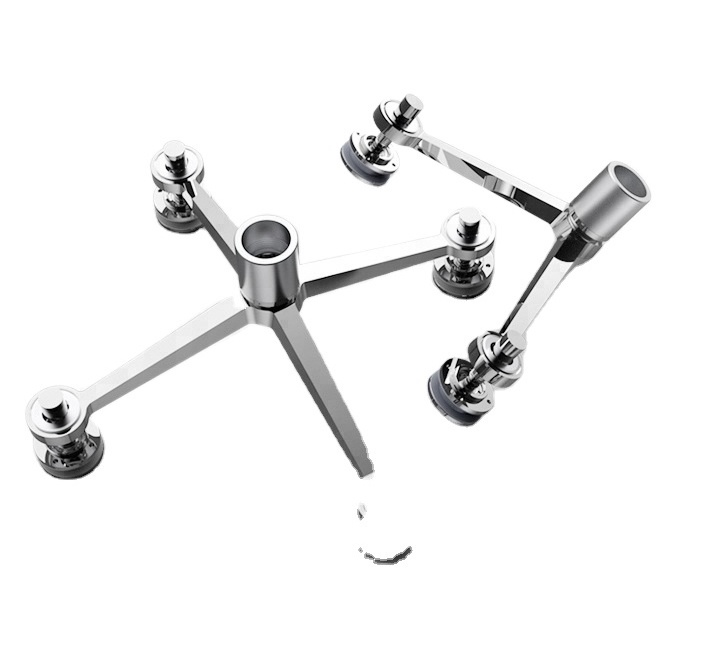 AISI 316 Stainless Steel 4 Arms 300mm Glass Spider Fitting