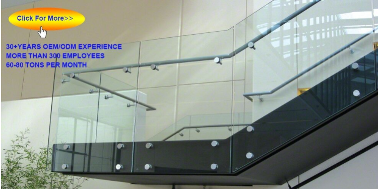 Frameless Stainless Steel Hardware Railing Balustrade Handrails Fence Panel Parapet