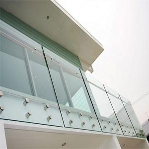 Frameless Balcony Glass Balustrade Stainless Steel Railing Baluster Systems