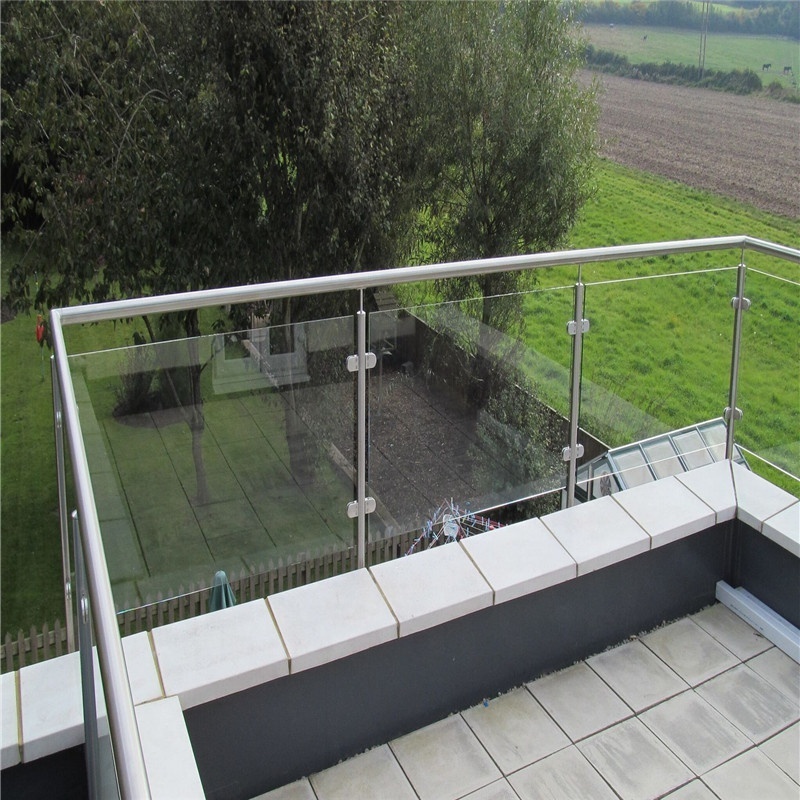 Frameless Balcony Glass Balustrade Stainless Steel Railing Baluster Systems