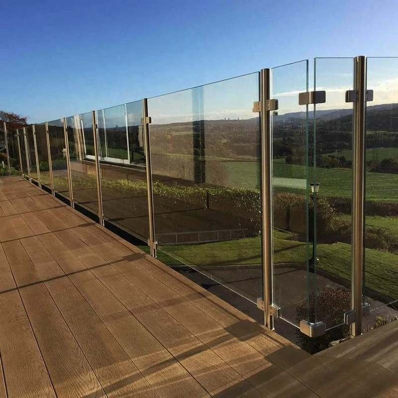 ZD Stainless steel glass railing posts with brackets/plexiglass railing