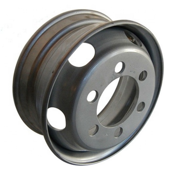 17.5*6.00 silver steel wheel for truck bus trailer high quality