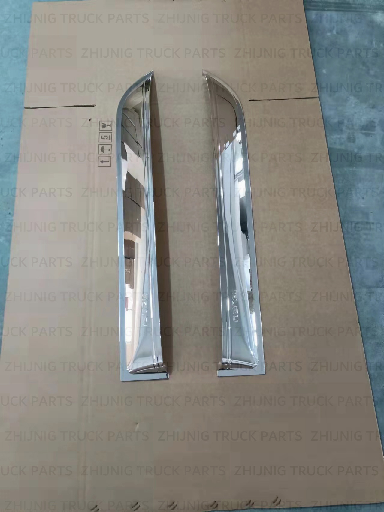 Chrome Sun Visor Truck Parts For Isuzu NPR NQR ELE ELF 100P BOX TRUCK