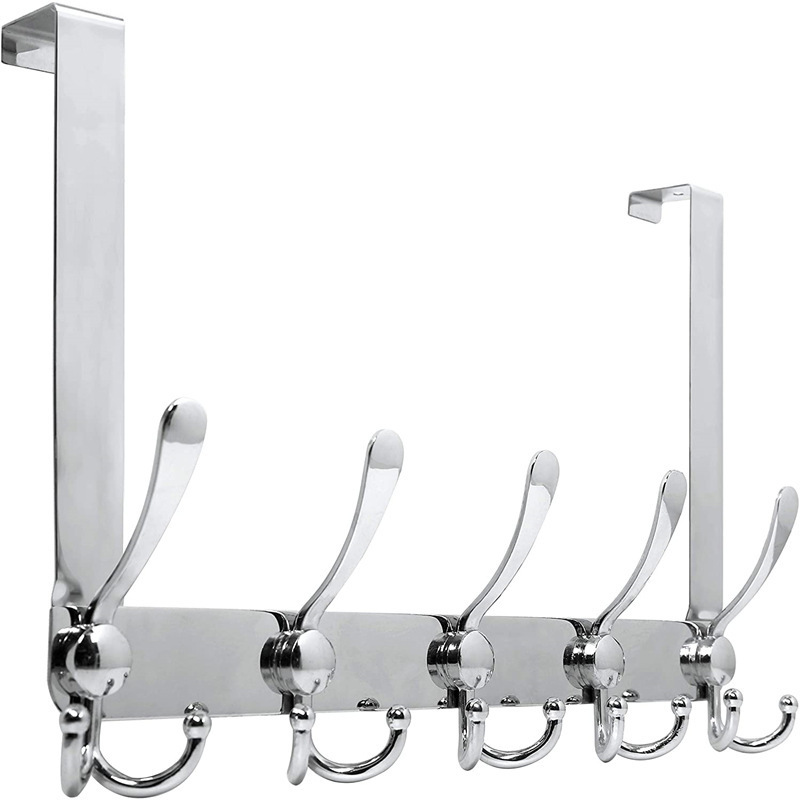 Coat Rack Wall Mounted with 5 Coat Hooks For Hanging Heavy Duty Stainless Steel Towel Rack Brushed Finish Waterproof