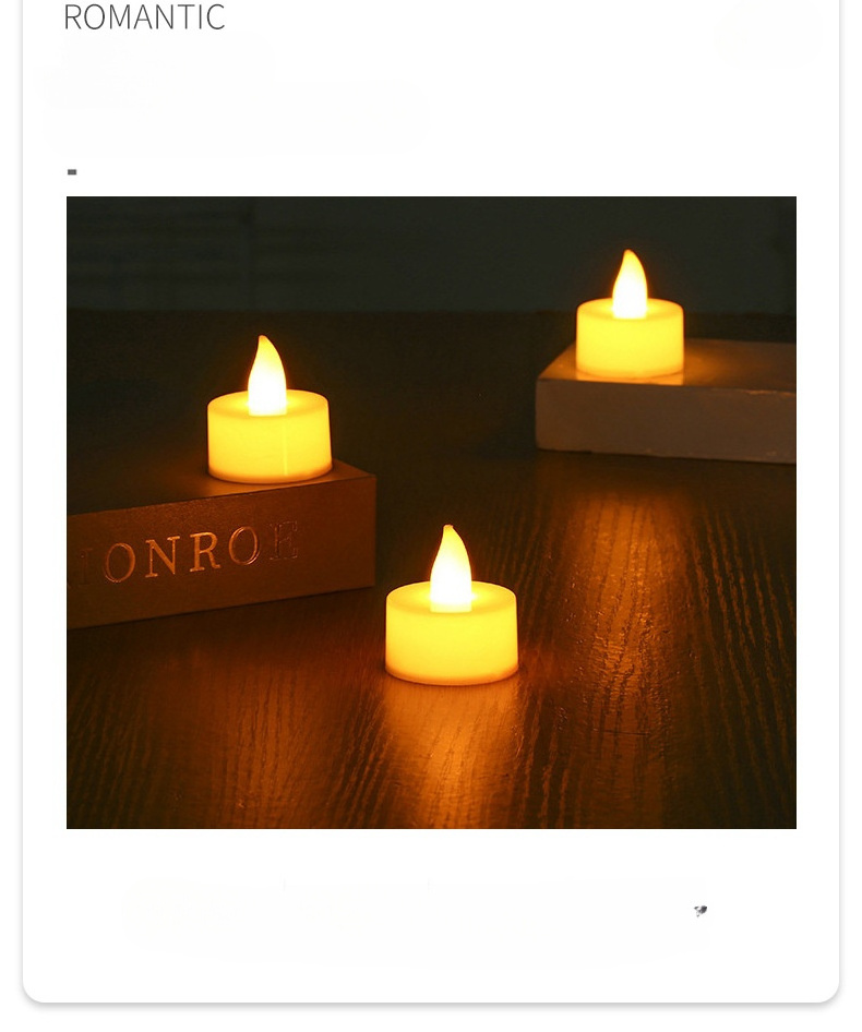 Home Decoration Candles Battery Powered Electric Flameless Led Tea Light Candle