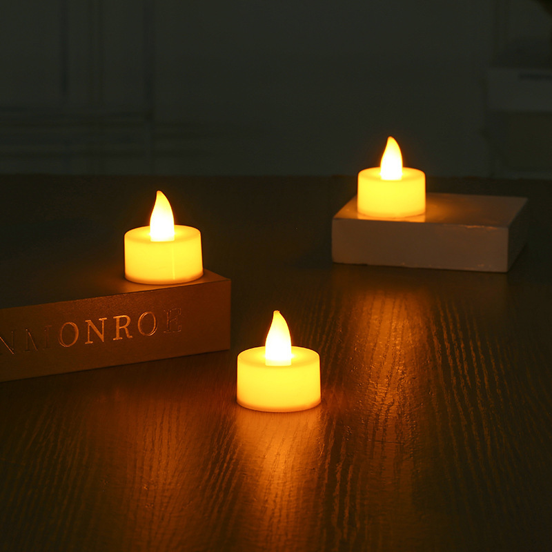 Warm color simulation color flame battery control electronic led tea candle light