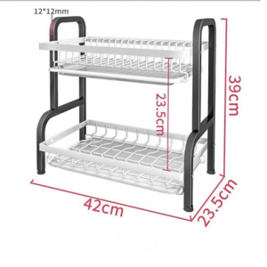 Hot Sale Kitchen Accessories Storage Metal Dish Drainer Rack Plate Tray Dish Drying Rack Dryer Drain Stainless Steel Dish Rack