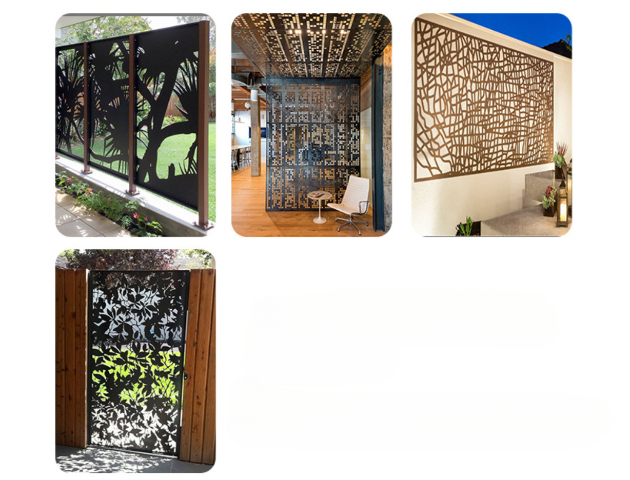 Customized laser cut aluminum fencing wall Garden House Balcony Fence