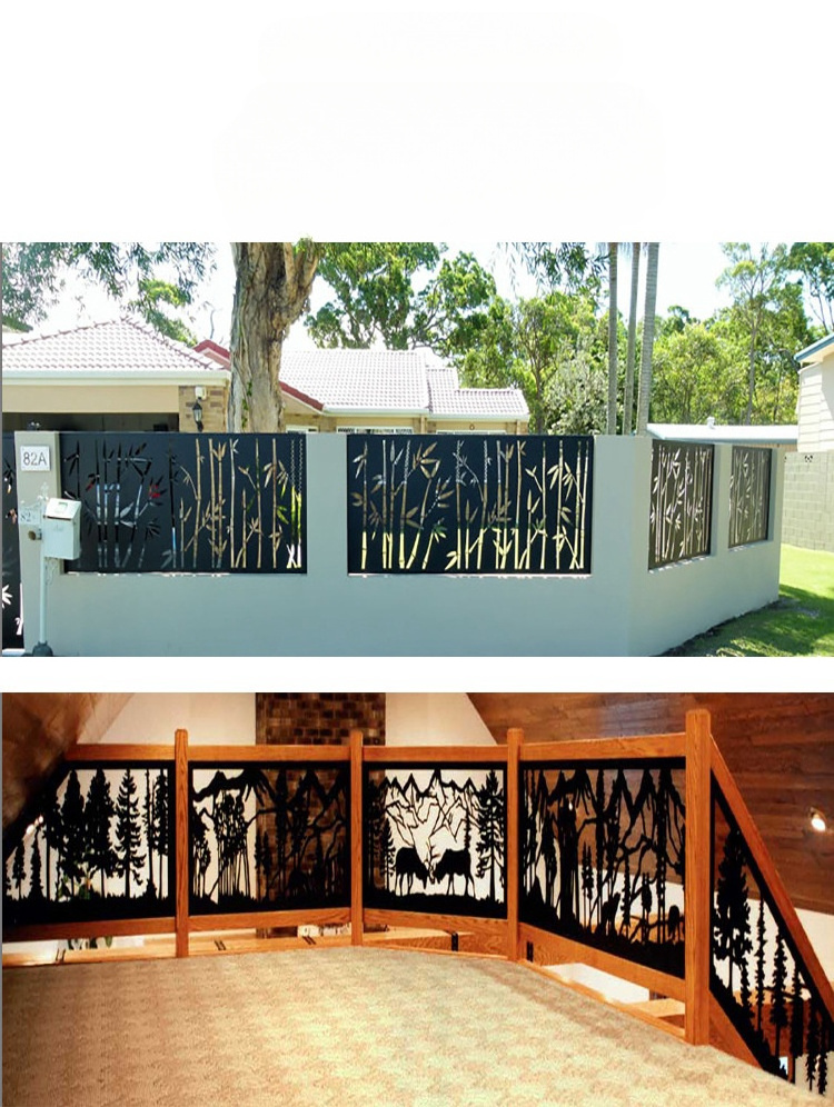 Customized laser cut aluminum fencing wall Garden House Balcony Fence