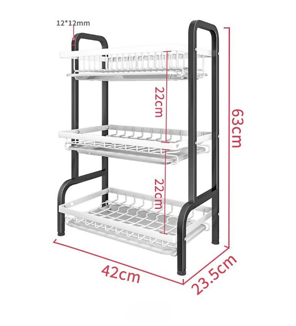 Hot Sale Kitchen Accessories Storage Metal Dish Drainer Rack Plate Tray Dish Drying Rack Dryer Drain Stainless Steel Dish Rack