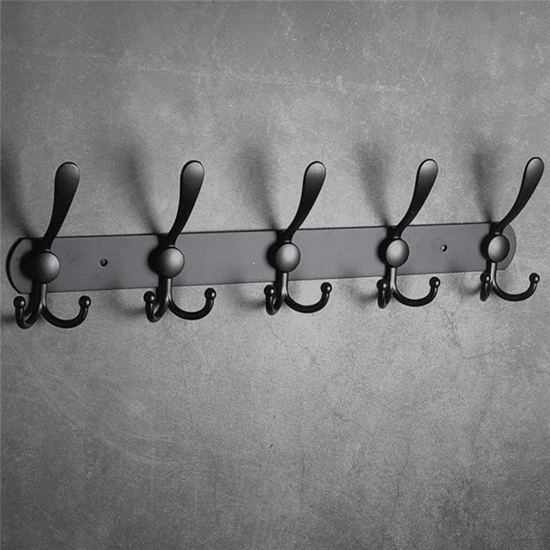 Coat Rack Wall Mounted with 5 Coat Hooks For Hanging Heavy Duty Stainless Steel Towel Rack Brushed Finish Waterproof