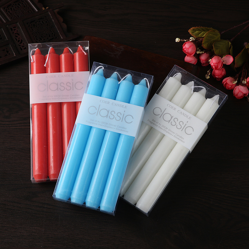 Household Manual Emergency Thickened Candles Household WholesaleColor Smokeless Long Pole Lighting Large Cylindrical Candles