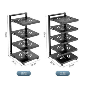 Pots and Pans Storage Rack Kitchen Shelving Under Sink Cabinets Multi-layer Adjustable Pot Holder Countertop for Side Dish Rack