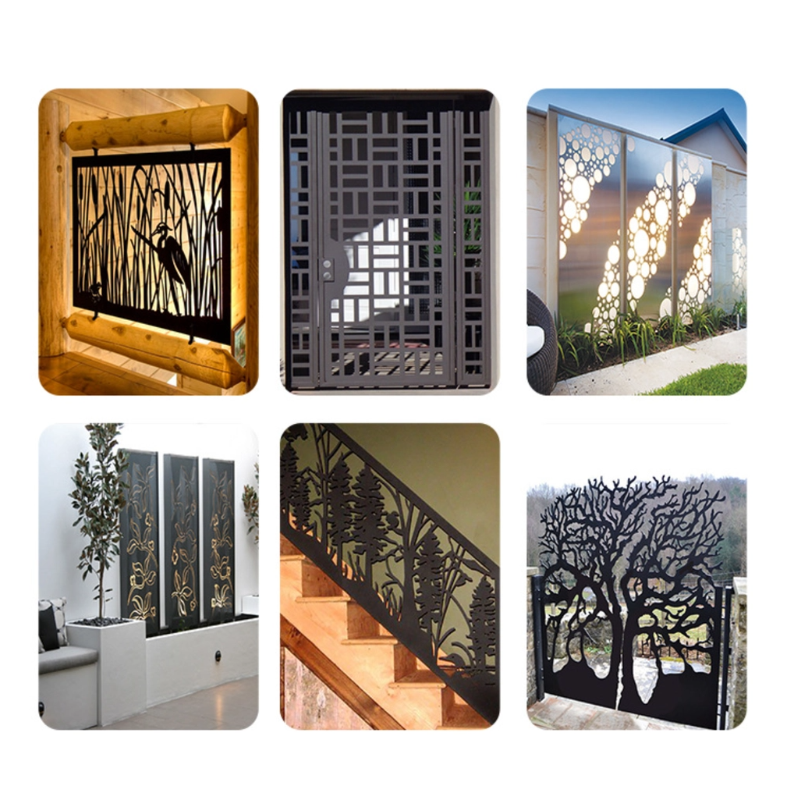 Customized laser cut aluminum fencing wall Garden House Balcony Fence