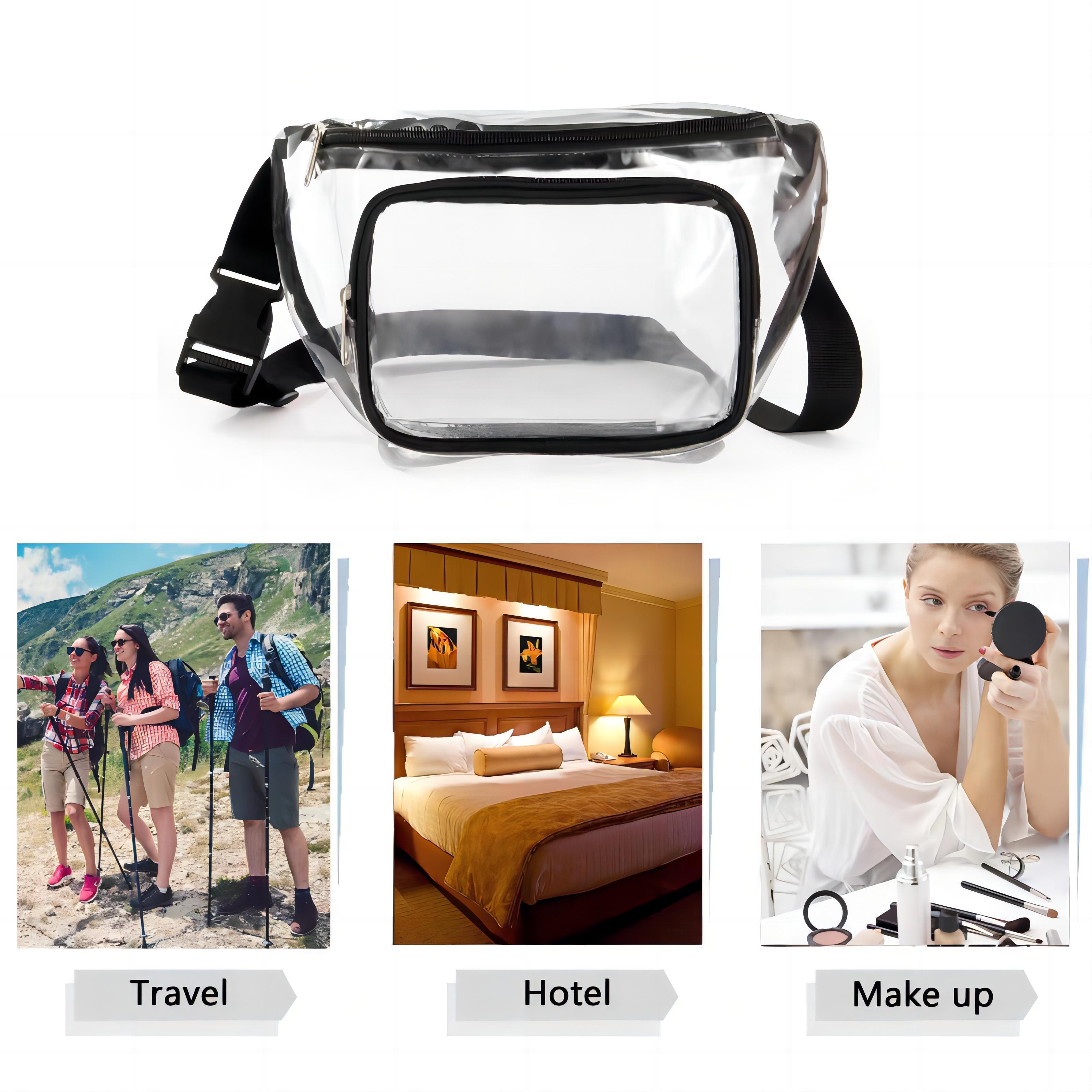 2023 Clear Fanny Pack Stadium Approved Veckle Fanny Packs for Women Men Water-resistant Cute Waist Bag