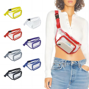 2023 Clear Fanny Pack Stadium Approved Veckle Fanny Packs for Women Men Water-resistant Cute Waist Bag