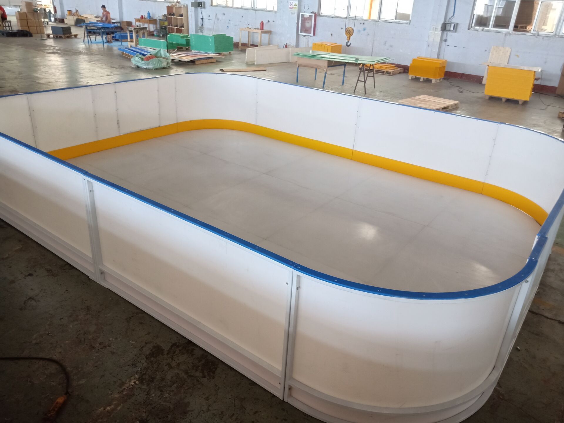 Removable HDPE Hard Plastic Sheet Inflatable Ice Hockey Rink HDPE Hockey Dasher Board