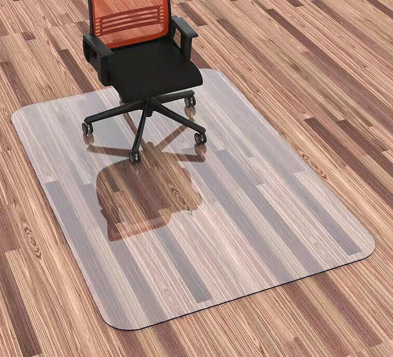 transparent glass PVC office for hard wood floor desk carpet chair mat