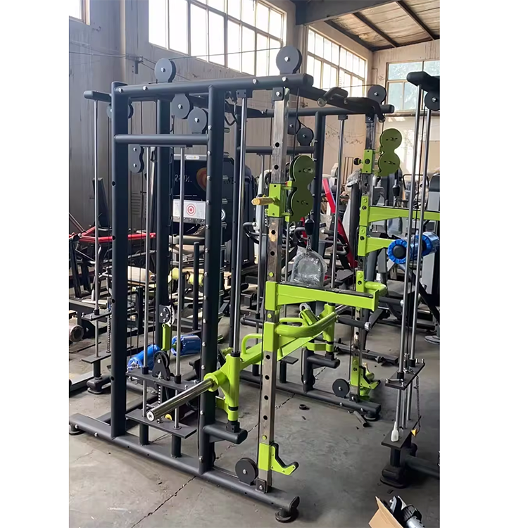 Multi-functional commercial muscle training power rack 3d smith machine for fitness workout gym equipment