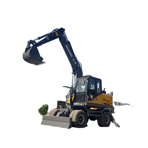 BD120W China wheeled excavator digger CE Forestry farm factory mill wood log material grabber Construction grapple electric jib crane 6t 8t 15t CE