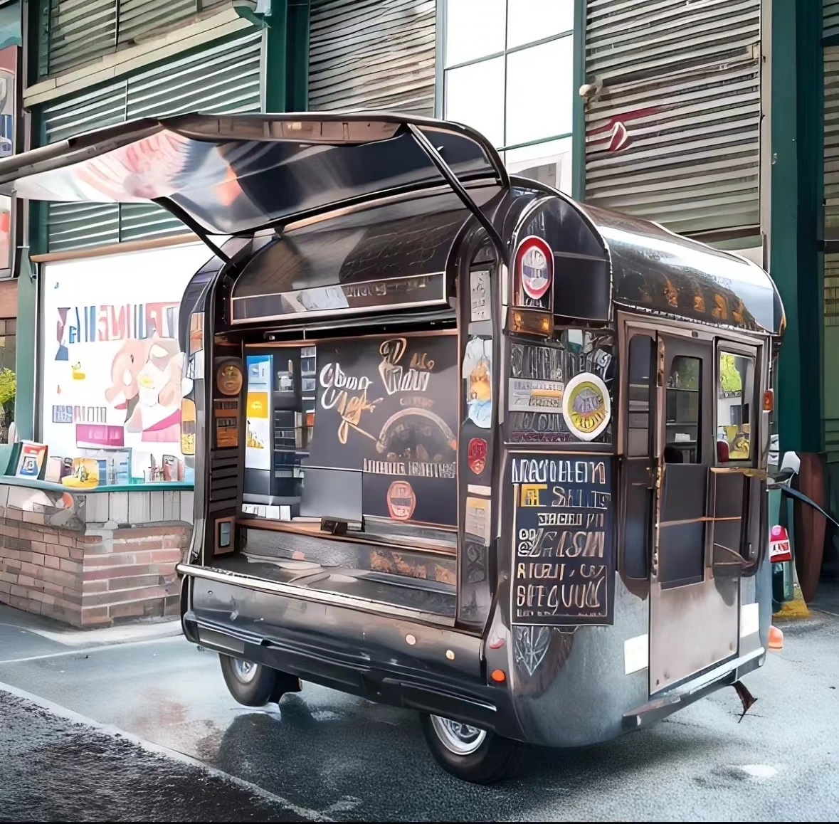 Bobang Street Food Vending Cart Vintage Food Truck Mobile Food Trailer For Sale