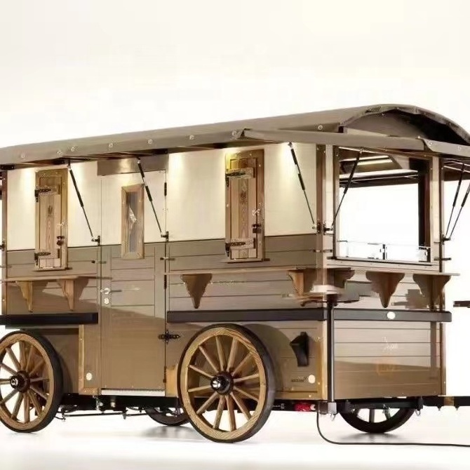 Bobang food truck restaurant equipment mobile  horse trailer coffee bike