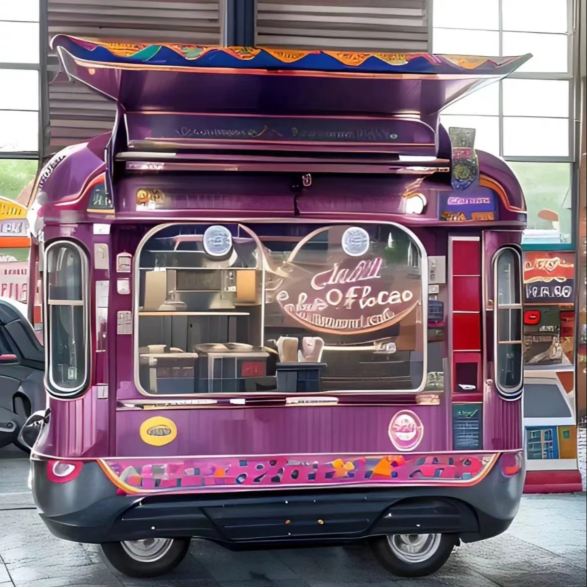 Bobang Street Food Vending Cart Vintage Food Truck Mobile Food Trailer For Sale