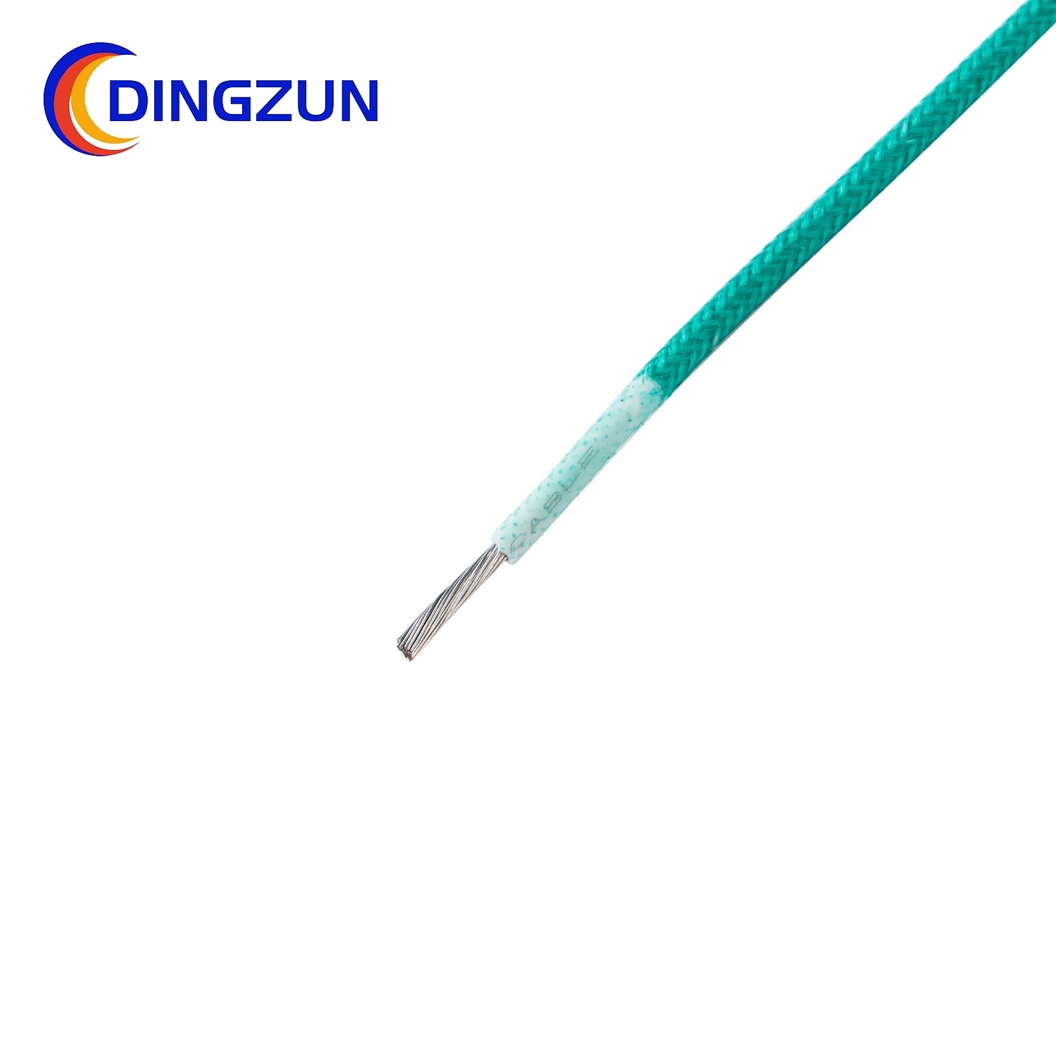 DingZun High Voltage Wire USA UL3075 10 Awg 7 Strand Tinned Copper FT2 200C 600V Silicon Rubber Fiber Glass Braid Wire For Home