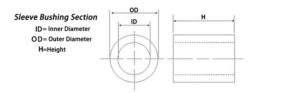 plastic  bushing nylon bush sleeve PA6 pipe ABS tube bushing Plastic pad column straight through Isolation column