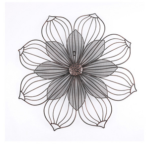 3d Black Metal Flower Branch Leaf Wall Art Hangings Home Decor Hot Sale Products