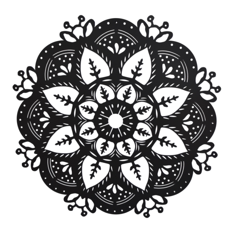 Mandala Lotus Metal Wall Art Bedroom Wall Hanging Living Room Wall Decor