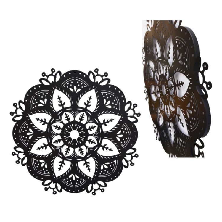 Mandala Lotus Metal Wall Art Bedroom Wall Hanging Living Room Wall Decor