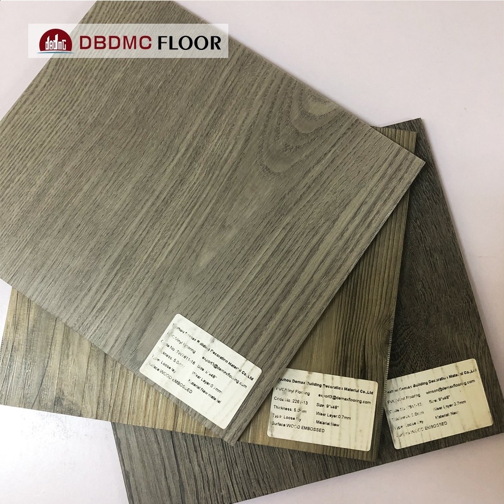 Factory Waterproof Glue Down Dry Back Self Adhesive Loose Lay LVT Floor Pvc Plastic Vinyl Plank Flooring