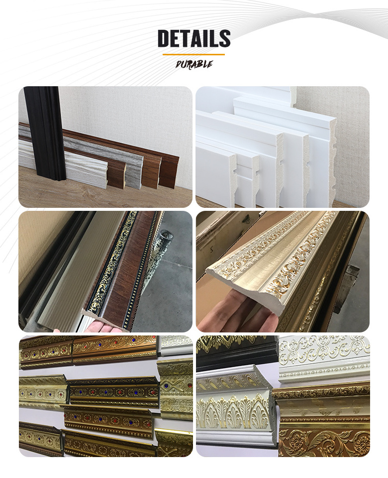 PS skirting frame moulding line  Lines Interior Decoration Morden Moulding Install Flooring Skirting Board baseboard molding