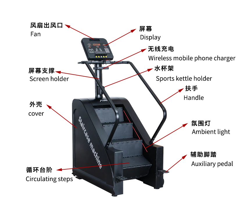 Stair master climbing exercise Commercial Gym Equipment fitness step cardio Machine Electric Stair machine