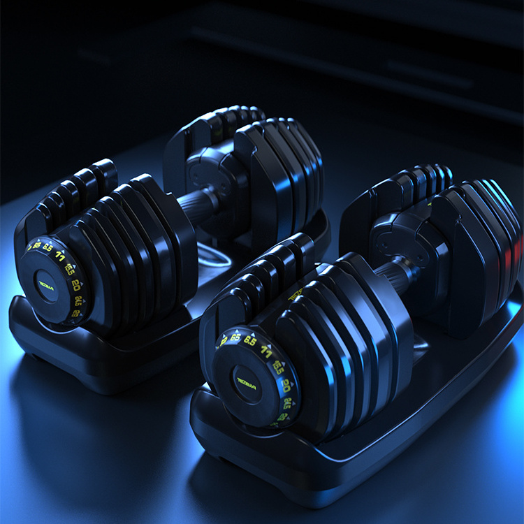 China Factory 2022 Popular Cheap Iron 80 adjustable dumbbell 80lbs With Rack dombells dumbbell set