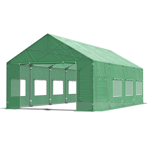 Des Champs Tunnel Greenhouse PRO 8*3*2.87 (m) Portable Greenhouses 2 Sliding Doors Good Price