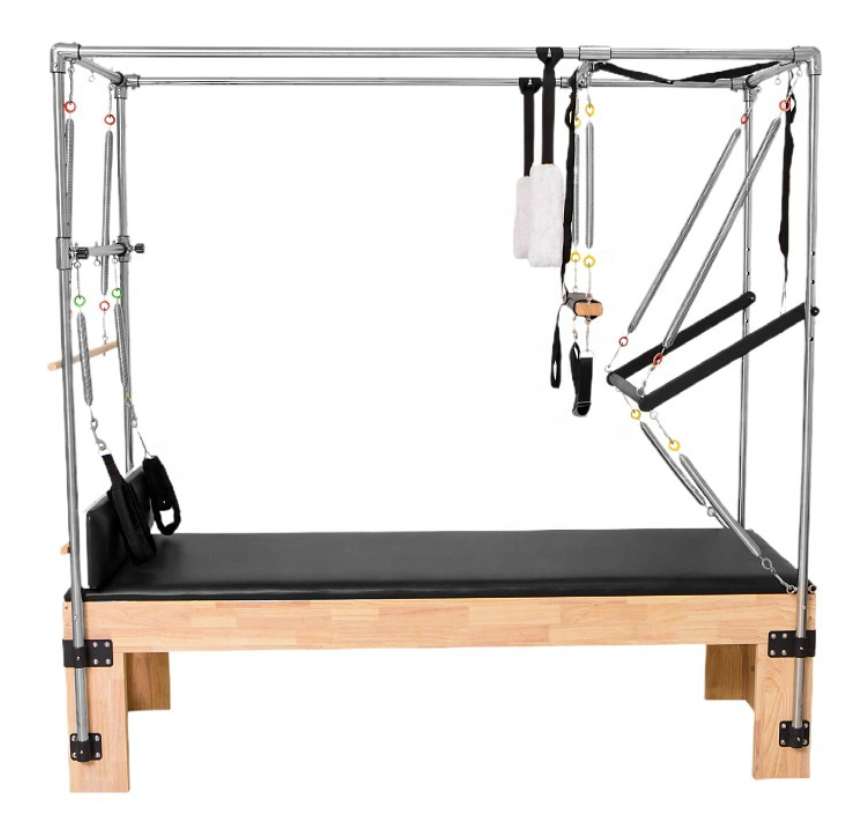 Yoga fitness oak wood Pilates Cadillac Reformer Combo Studio Reformer with a Trapeze Tower Table