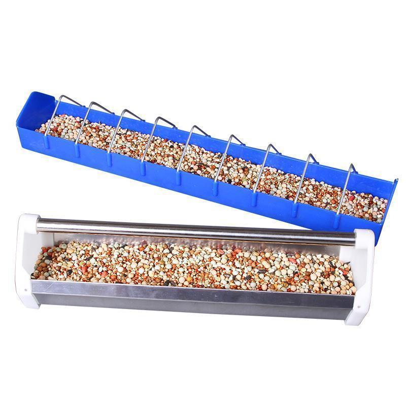 Cleanable Automatic Long Feeder Trough Stainless Steel Plastic Pigeon Food Feeder