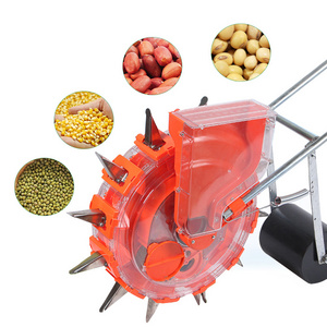 Portable Farm Machinery Bean Peanut Seeding Planter Manual Push Hand Corn Seeder Machine