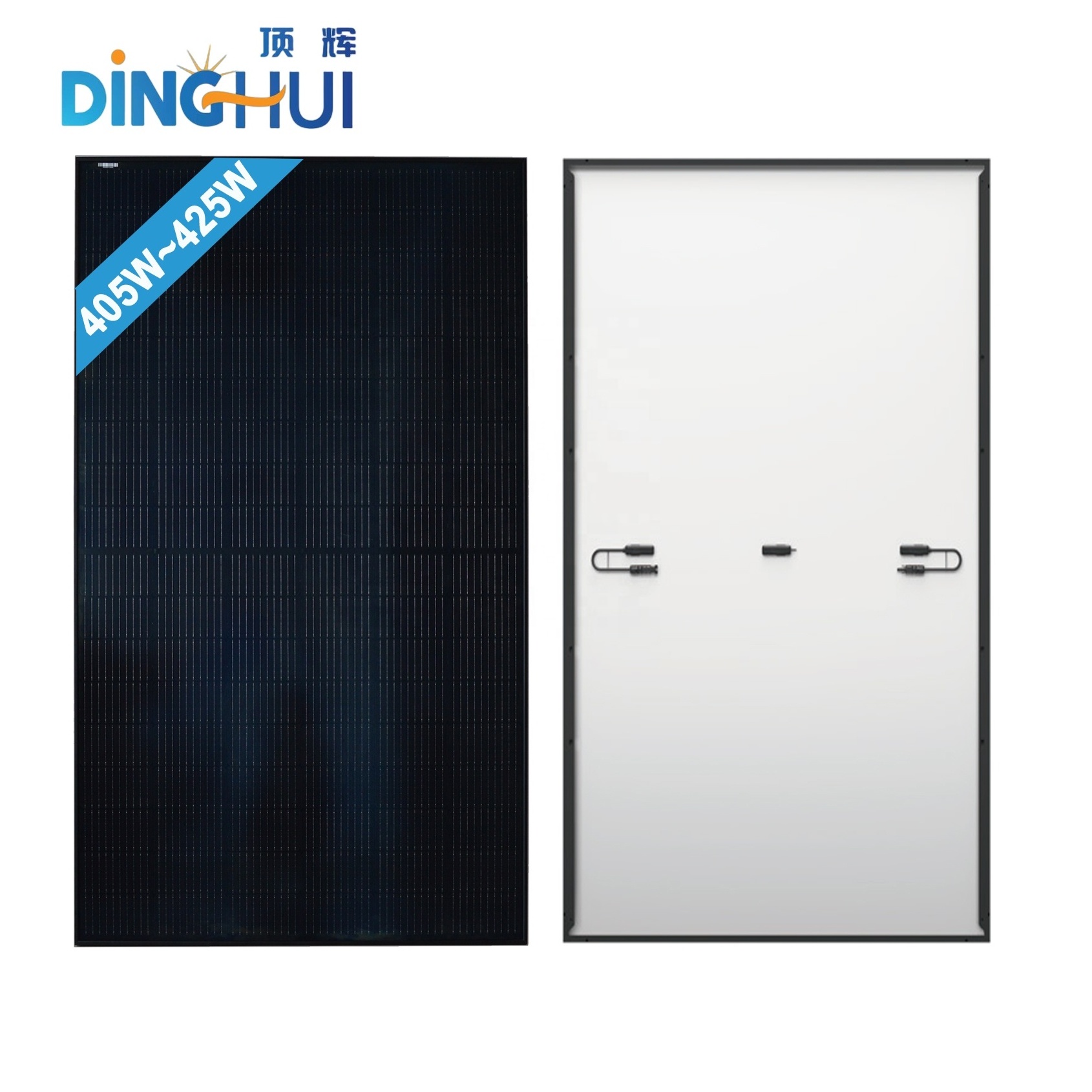 Dinghui/longi/trina/jinko 410w 415w full black High Efficiency Mono360/370/380/400W All Black Monocrystalline Solar Panel