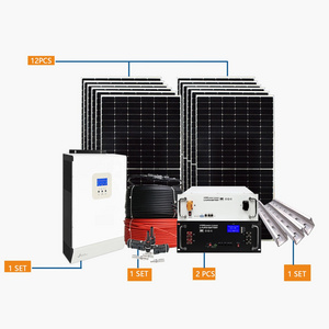 5/10/20kw Smart Hybrid Solar System for Home Solar Energy System Complete Kit ON/OFF grid inverter with battery