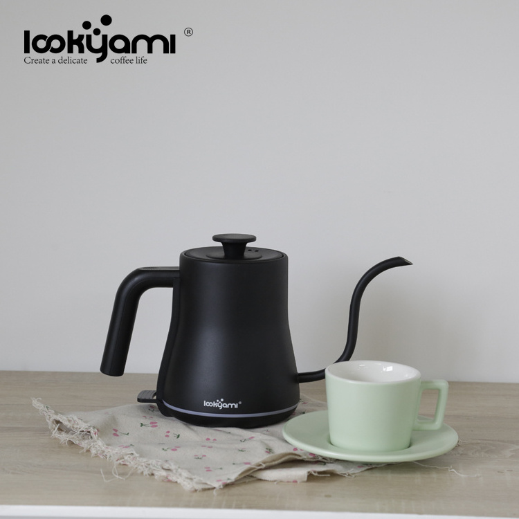 Lookyami Penguin Drip Coffee Portable Electric Water Kettle Black and White Electric Drip Kettle